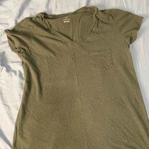 Forest green v-neck